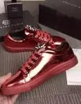 philipp plein studded moccasin chaussures glossy rouge